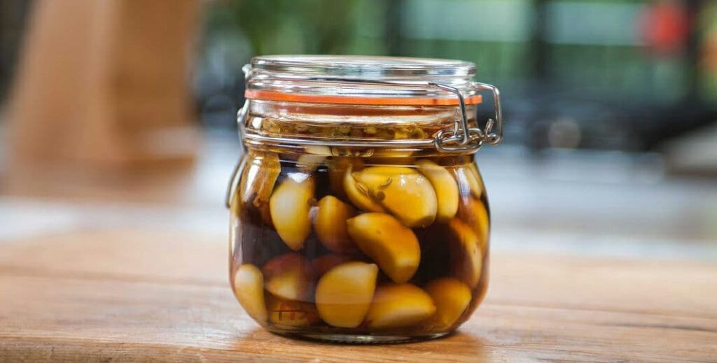 Pickled garlic
