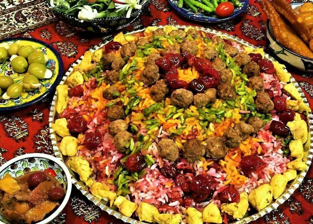 دستور پخت پلو آلبالو مجلسی How to prepare cherry pilaf