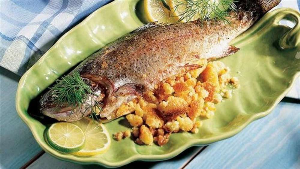 طرز تهیه ماهی شکم پر با ترشی سیر