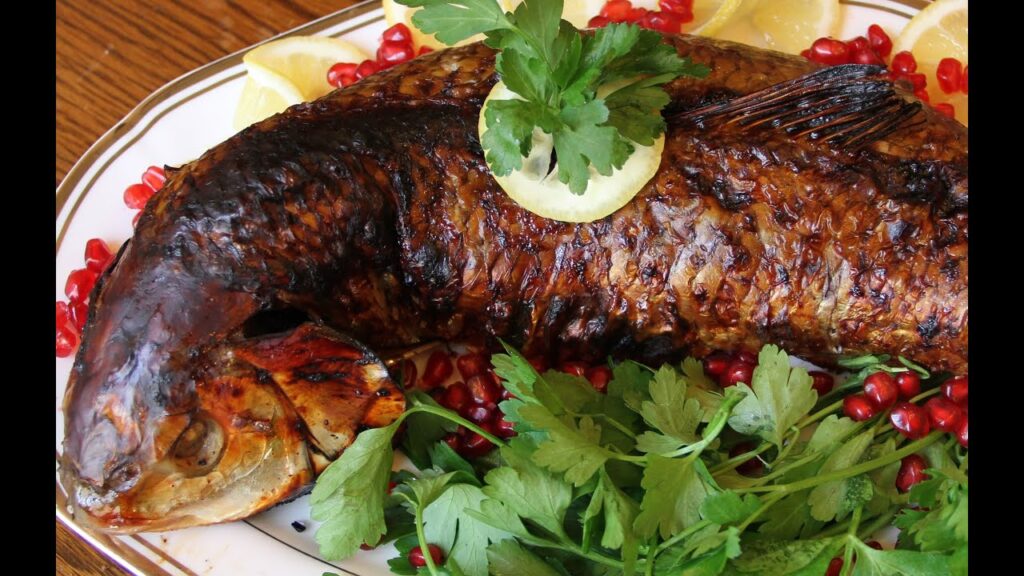 طرز تهیه ماهی شکم پر با ترشی سیر