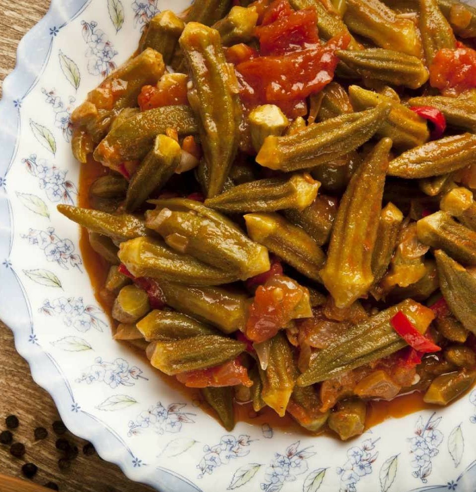 طرز تهیه خورش بامیه مجلسی غلیظ خورش بامیه