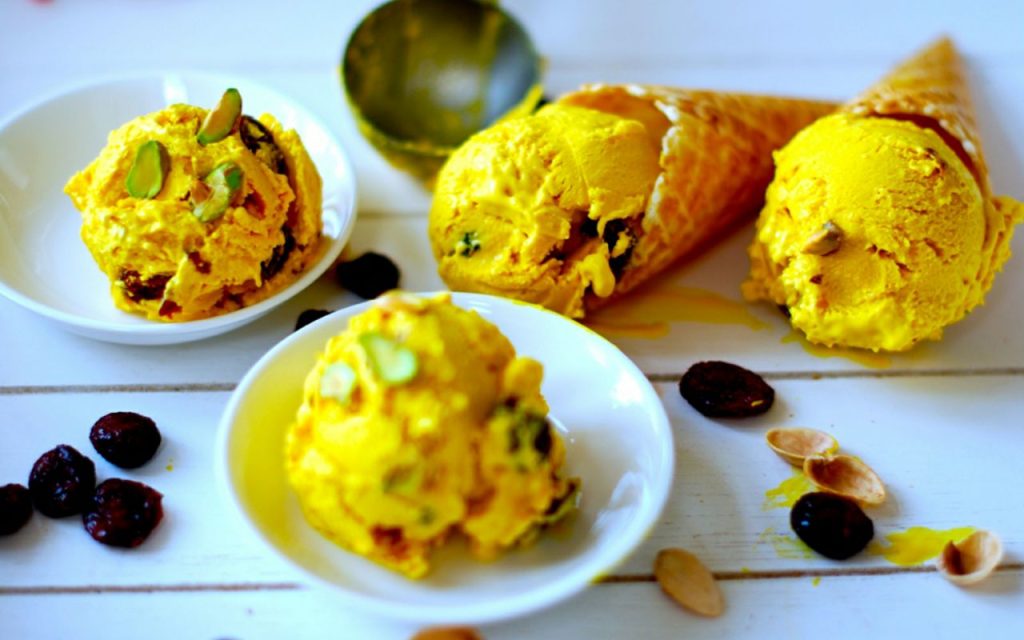 طرز تهیه بستنی زعفرانی خانگی بستنی زعفرانی