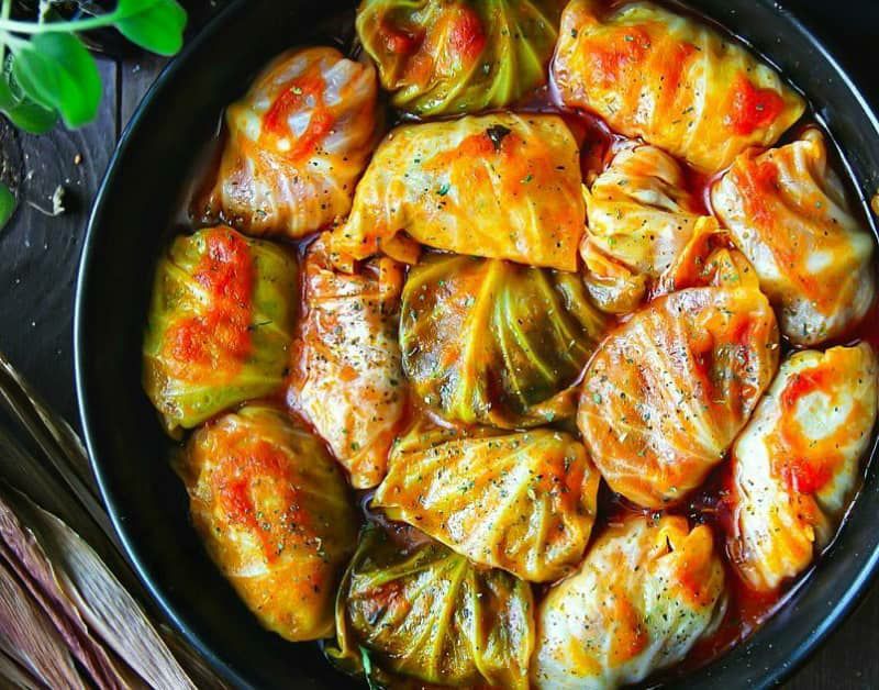 طرز تهیه دلمه برگ کلم با گوشت